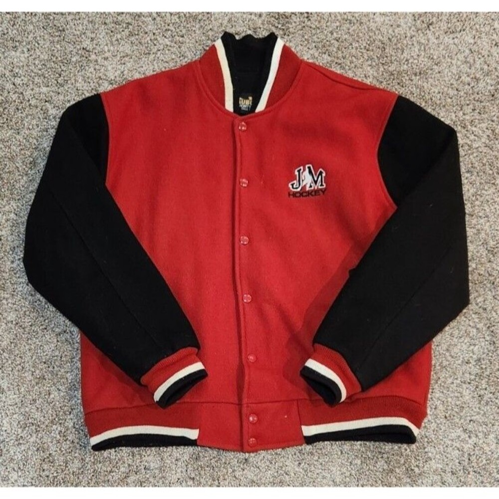 Auburn Sportswear Red Wool JM Hockey Bomber Jacket XL